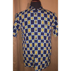 Impaq Sportswear Mens Casual Graphic Button Down